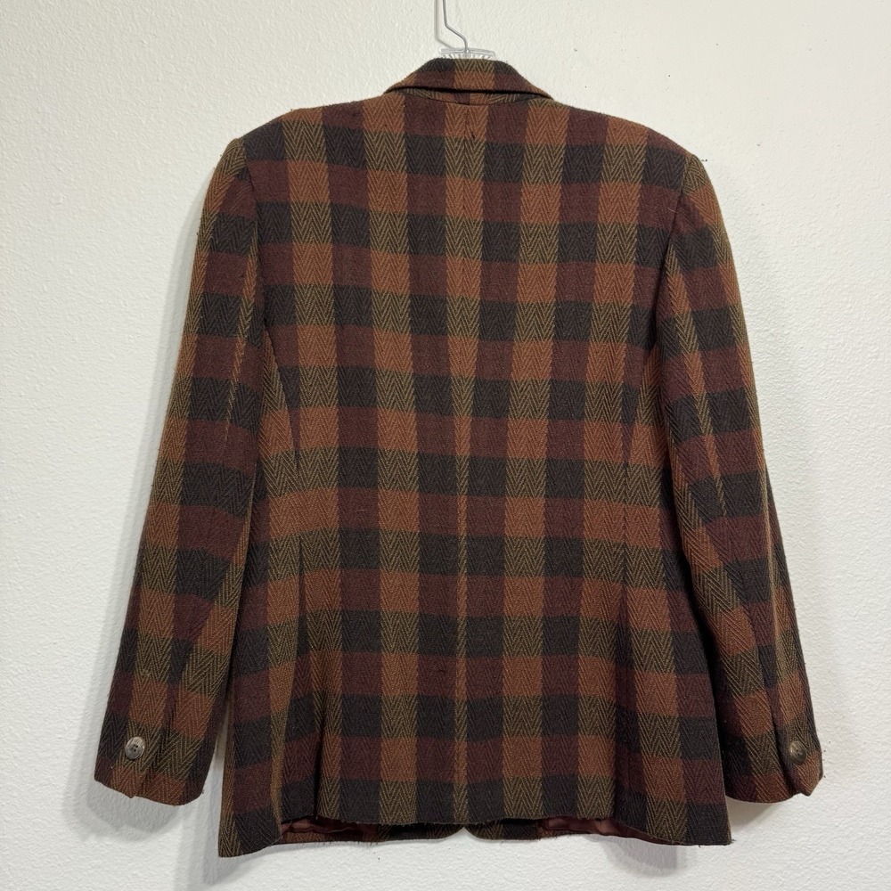 Liz Claiborne Herringbone Blazer Womens Size 8 Vintage USA Union Made READ DESC. - Picture 9 of 13